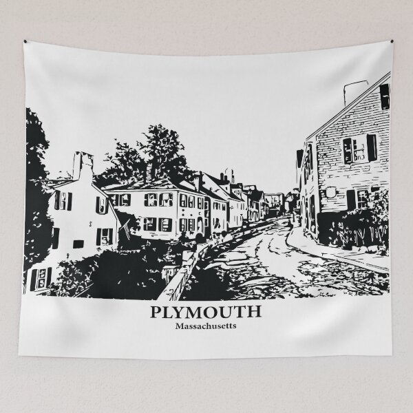 Aperçu de l'œuvre Plymouth - Massachusetts créée et vendue par Lakeric Cityscapes.