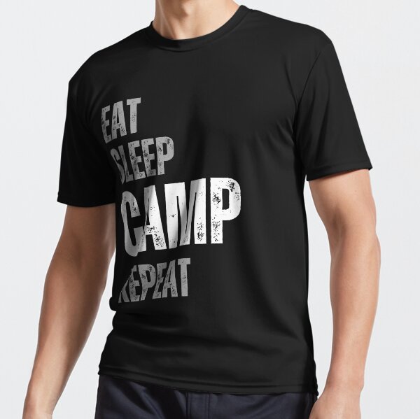 Item preview, eat sleep camp repeat designed and sold by Bluecat93.