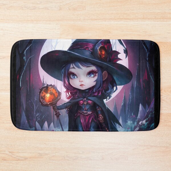 Item preview, Dark witch in chibi style in moonlight night designed and sold by Paul-Place.