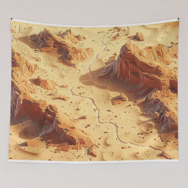 Item preview, sandy rocky desert designed and sold by PricklyPeanut.