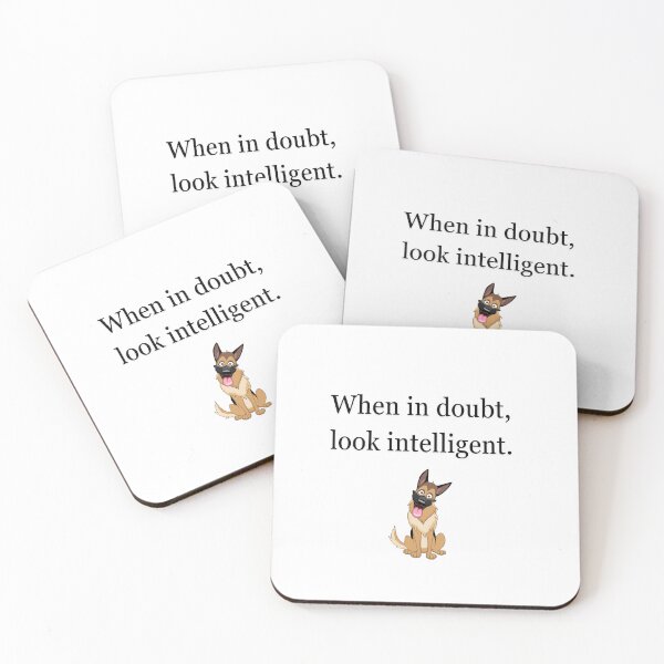 Item preview, When in doubt, look intelligent - Funny Dog designed and sold by miamai.