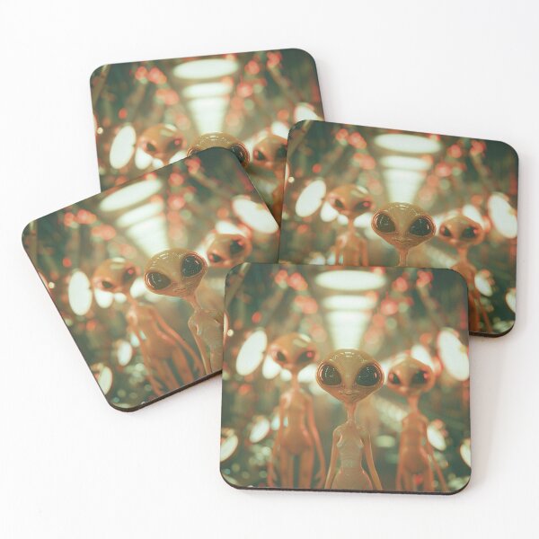 Item preview, Retro Aliens Art 3D designed and sold by nomiraclehere.