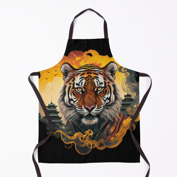Item preview, Black an yellow silhouette of a Tiger designed and sold by 123ks.