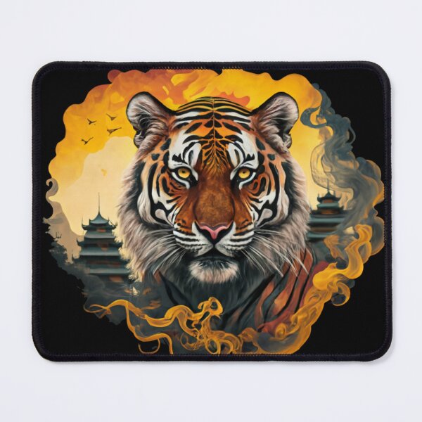 Item preview, Black an yellow silhouette of a Tiger designed and sold by 123ks.