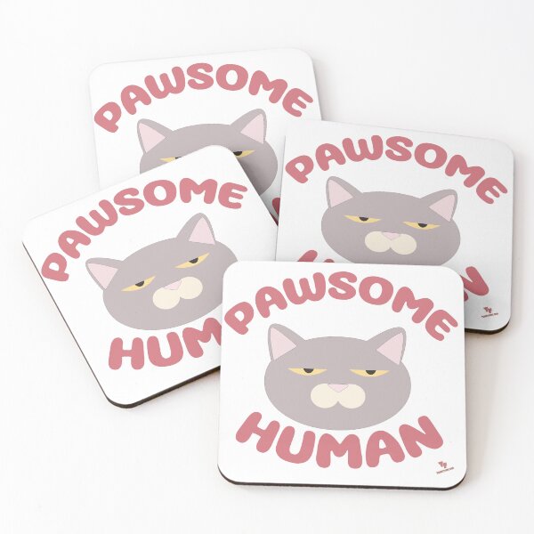 Item preview, Pawsome Human Fun Cat Cartoon Character Art designed and sold by mytshirtfort.
