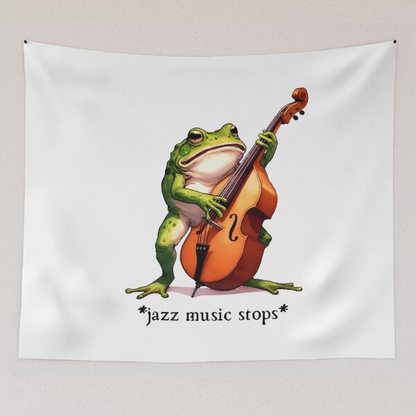 Artikelvorschau, Jazzmusik stoppt Meme-Frosch entworfen und verkauft von Batshirt.