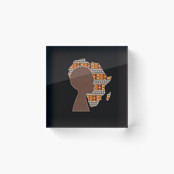 Artikelvorschau, Afrika-Karte, schwarze Frau mit afrikanischem Muster, schwarze Geschichte entworfen und verkauft von Logiamerch.