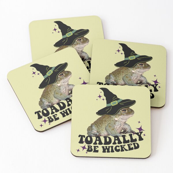 Item preview, TOADally BeWicked - witchy funny toad - goblincore and dark academia aesthetic designed and sold by Fantasy Cache.
