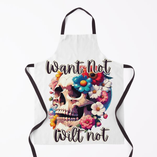 Item preview, Want Not Wilt Not Skull Surrounded by Flowers Daisy Daises designed and sold by kylmllr101684.