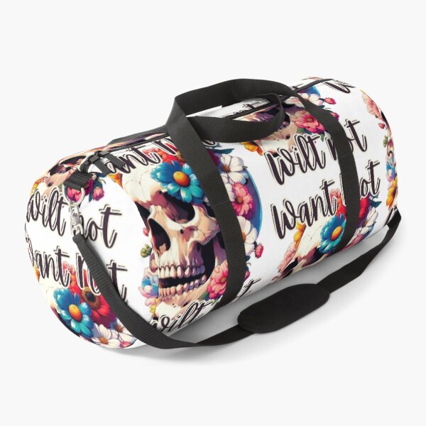 Item preview, Want Not Wilt Not Skull Surrounded by Flowers Daisy Daises designed and sold by kylmllr101684.