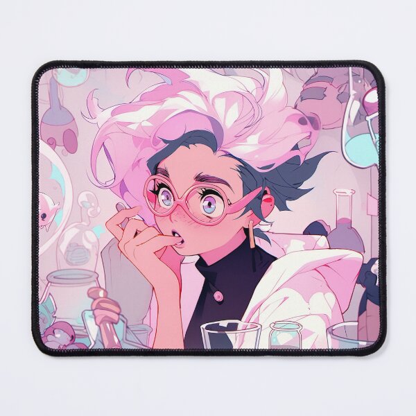 Item preview, Pink Laboratory Scientist Discovery Anime Girl designed and sold by bubblegoth.