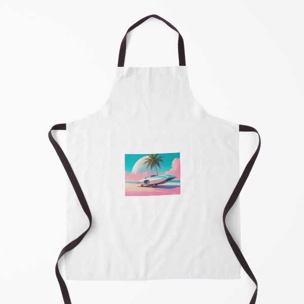 Item preview, Retrofuturistic Beachscape Sticker (1374) designed and sold by WASjourney.