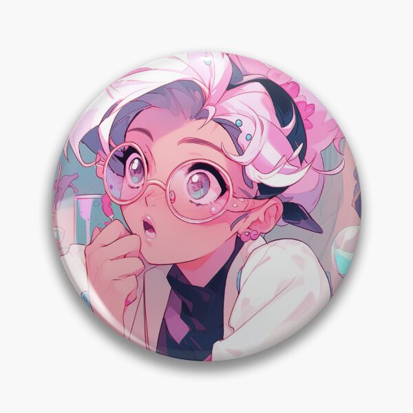 Item preview, Pastel Scientist Lab Coat Anime Girl designed and sold by bubblegoth.
