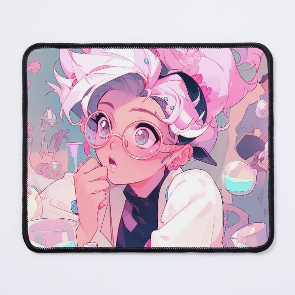 Item preview, Pastel Scientist Lab Coat Anime Girl designed and sold by bubblegoth.