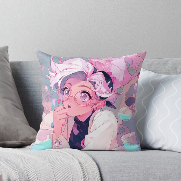 Item preview, Pastel Scientist Lab Coat Anime Girl designed and sold by bubblegoth.