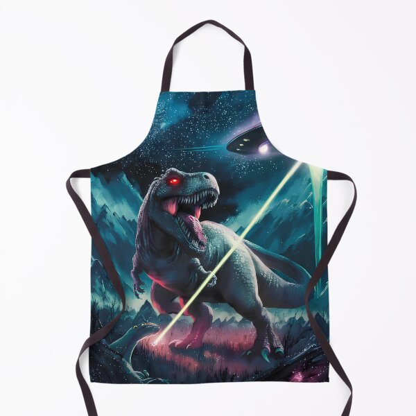 Item preview, Tyrannosaurus fighting with ufo in the mountains designed and sold by Paul-Place.