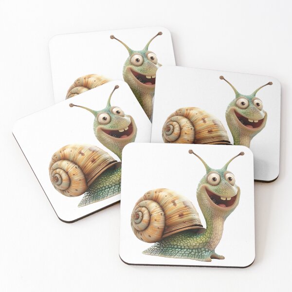 Item preview, Snail Smiling in Cartoon Style designed and sold by customgif.