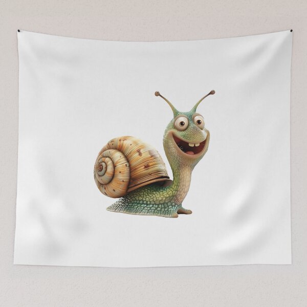 Item preview, Snail Smiling in Cartoon Style designed and sold by customgif.