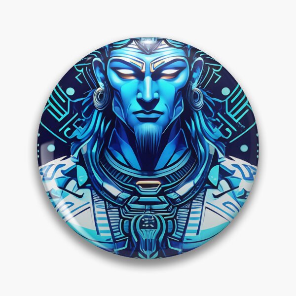 Item preview, Anunnaki: The Enigmatic Blue Entity Unveiled designed and sold by HOMEDESIGNPRINT.