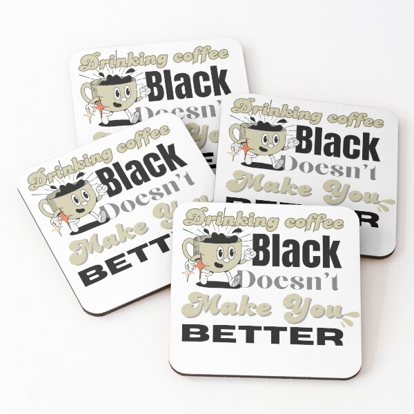 Item preview, Drinking black coffee retro designed and sold by CyberArtistOne.
