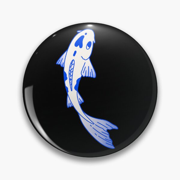 Item preview, Blue koi fish with heart design - fish lover designed and sold by GingerandMilk.