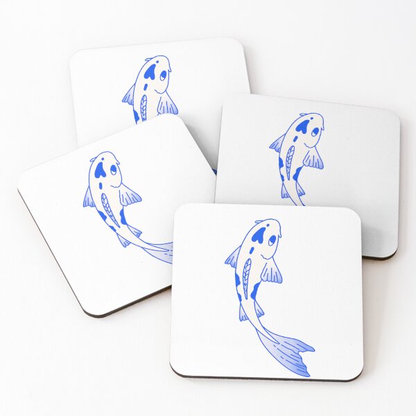 Item preview, Blue koi fish with heart design - fish lover designed and sold by GingerandMilk.