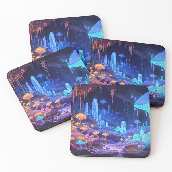 Item preview, Luminescent Underground Cavern - Fantasy Landscape designed and sold by AiHead.