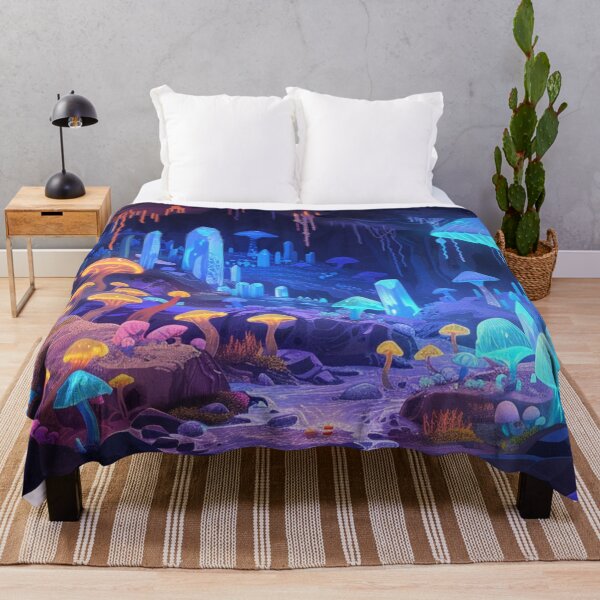Item preview, Luminescent Underground Cavern - Fantasy Landscape designed and sold by AiHead.