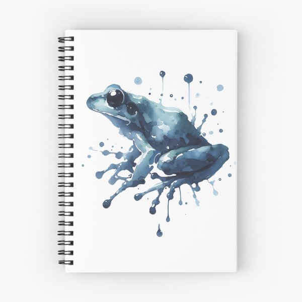 Artikelvorschau, Blauer Frosch, abstrakte Aquarellkunst entworfen und verkauft von Batshirt.