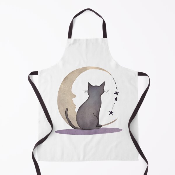 Item preview, Cat with crescent moon designed and sold by Petalette.