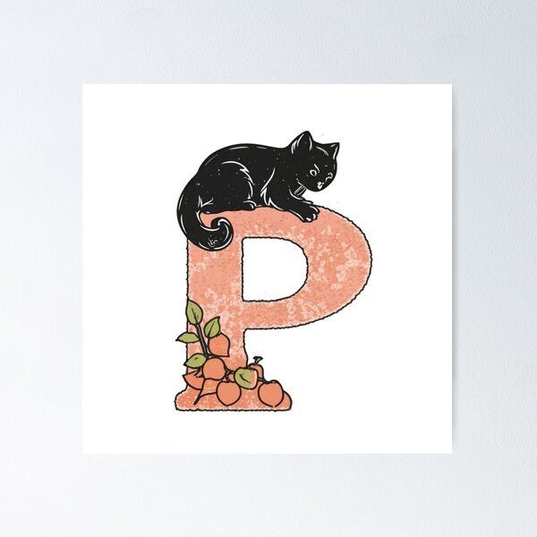 Item preview, cat on letter  P designed and sold by jkrphoto.