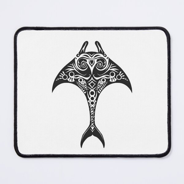 Item preview, tribal manta ray tattoo black and white pen and ink digital art design 2 designed and sold by kgcreation91.