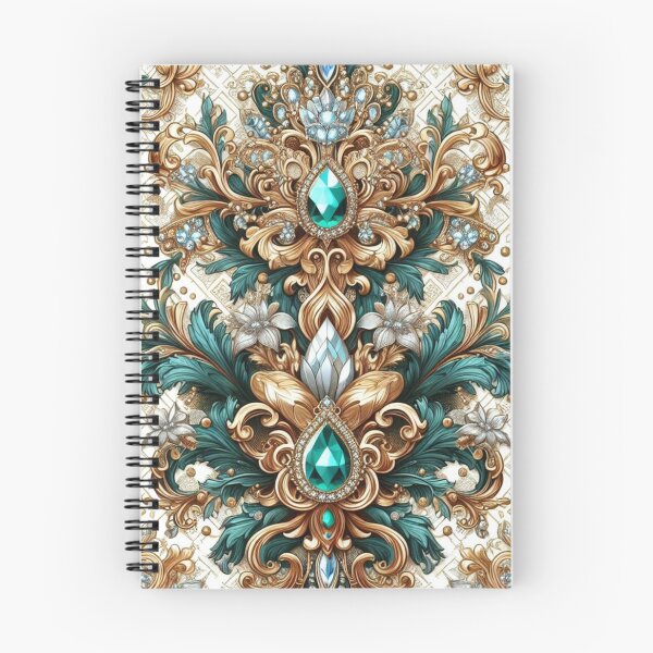 Item preview, Teal & Cream Jeweled Baroque designed and sold by DesignsByPrnces.