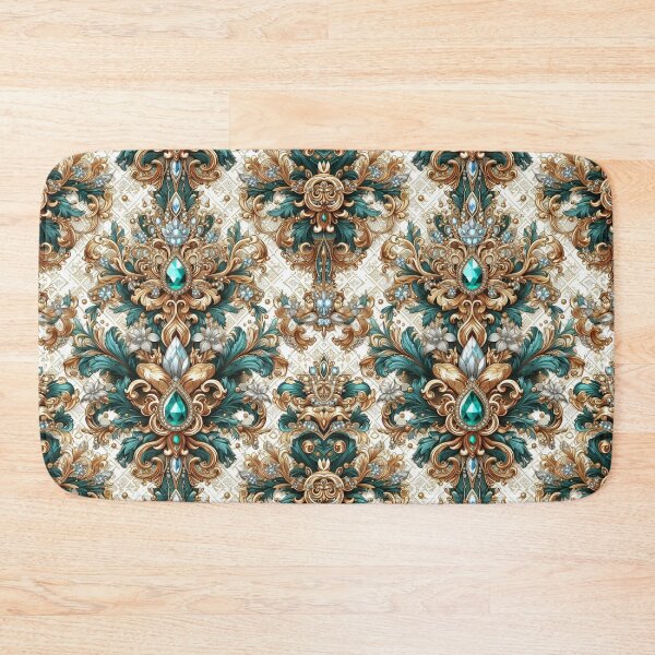 Item preview, Teal & Cream Jeweled Baroque designed and sold by DesignsByPrnces.