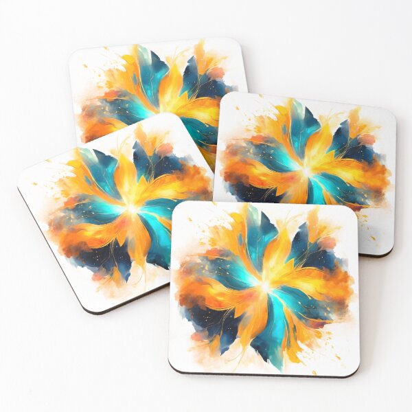 Item preview, abstract painting star vibrant colors designed and sold by janjacbu.