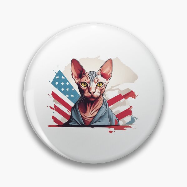 Item preview,  patriot white and red cat  against the background of the flag designed and sold by jkrphoto.