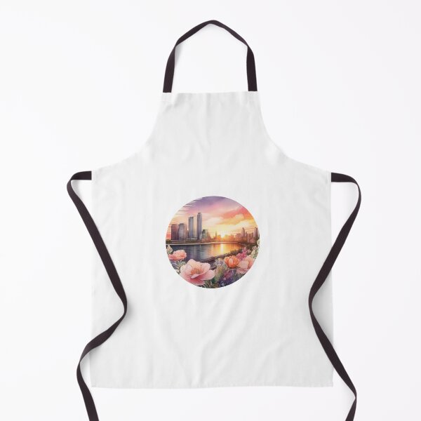 Item preview, Floral Watercolor Cityscape Sticker (1400) designed and sold by WASjourney.