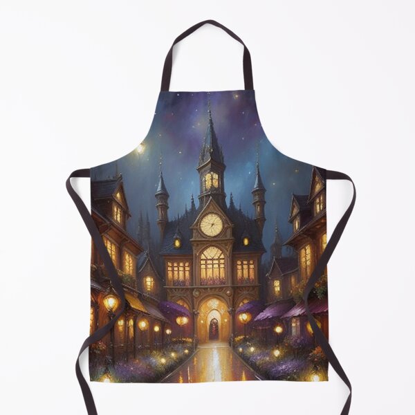 Item preview, Steampunk Garden Village at Night designed and sold by TheDarkWardrobe.