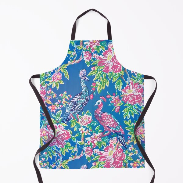 Item preview, Preppy chinoiserie pavos reales y peonías en azul aciano designed and sold by SophieClimaArt.