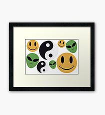 90's GRAPHIC ICONS Framed Print