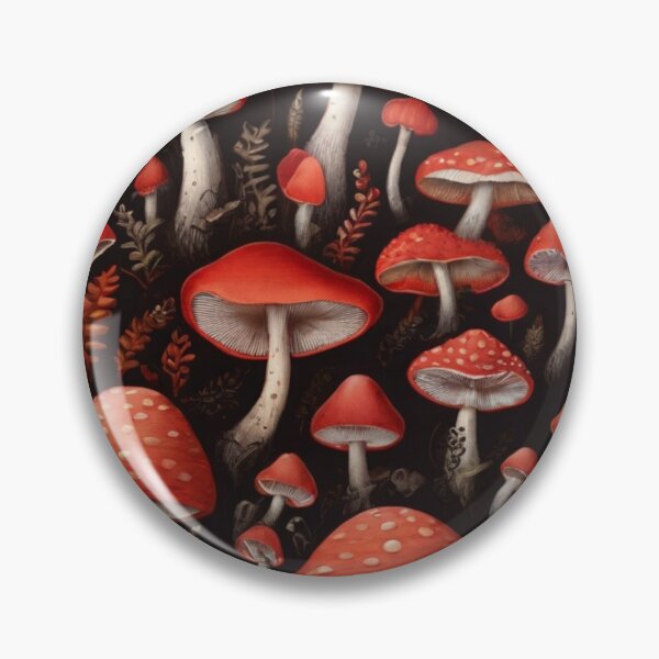Item preview, Enchanting Red Mushroom Patterns: Nature-Inspired Delights for Your Space designed and sold by AYACHI90.
