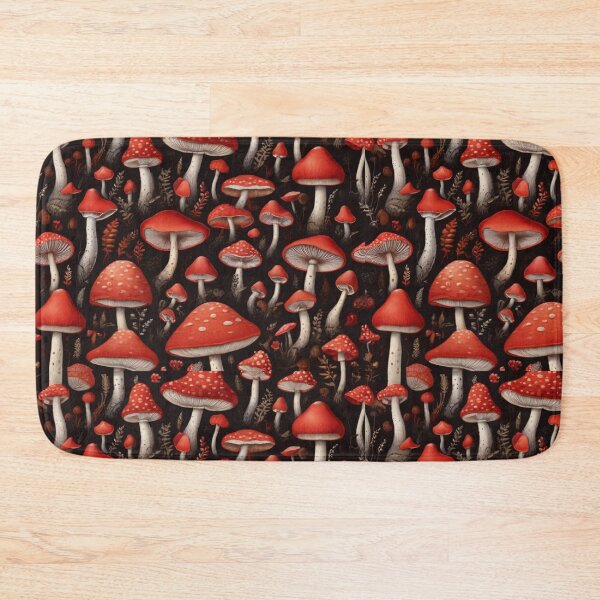 Item preview, Enchanting Red Mushroom Patterns: Nature-Inspired Delights for Your Space designed and sold by AYACHI90.