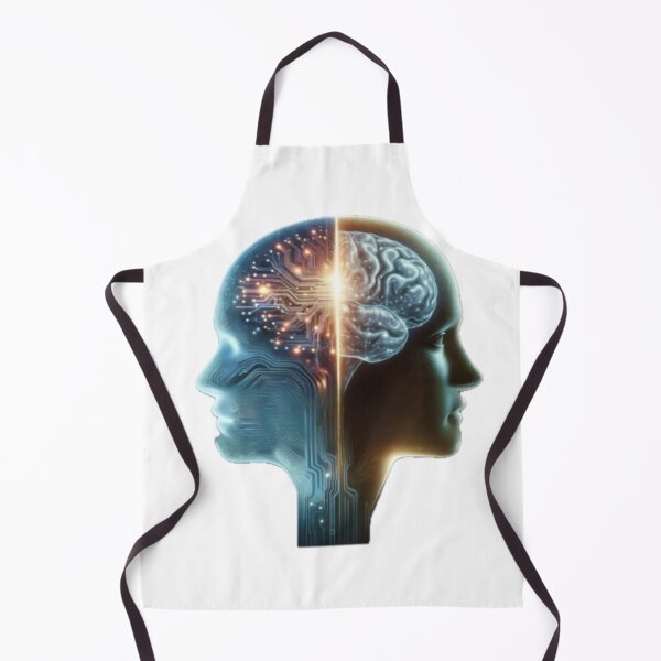 Item preview, AI vs. HI book cover/marketing design - heads only designed and sold by Dr. Gabriella Korosi.