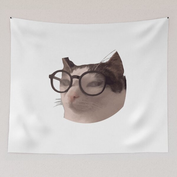 Item preview, Crunchy Cat With Glasses Meme designed and sold by IcePools.