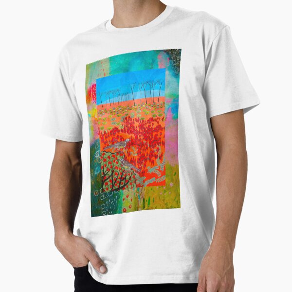 Item preview, Layered Landscape with Sturt Peas designed and sold by Georgie Sharp.