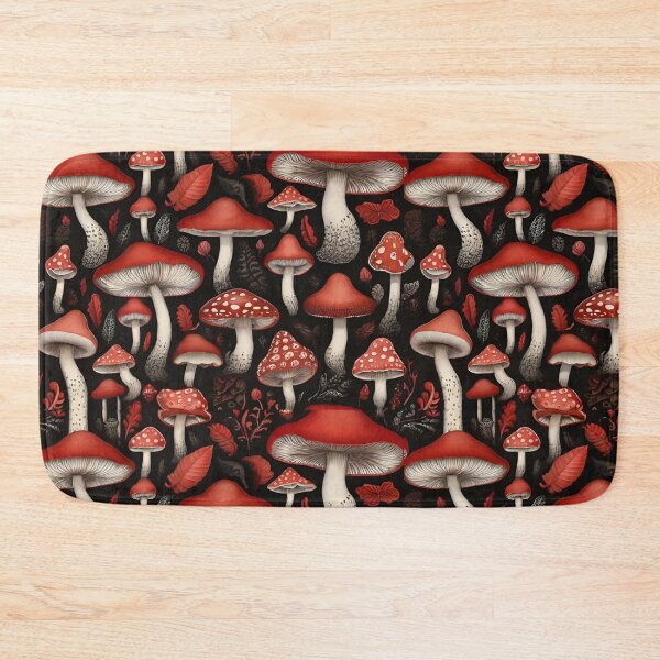 Item preview, Enchanting Red Mushroom Patterns: Nature-Inspired Delights for Your Space designed and sold by AYACHI90.
