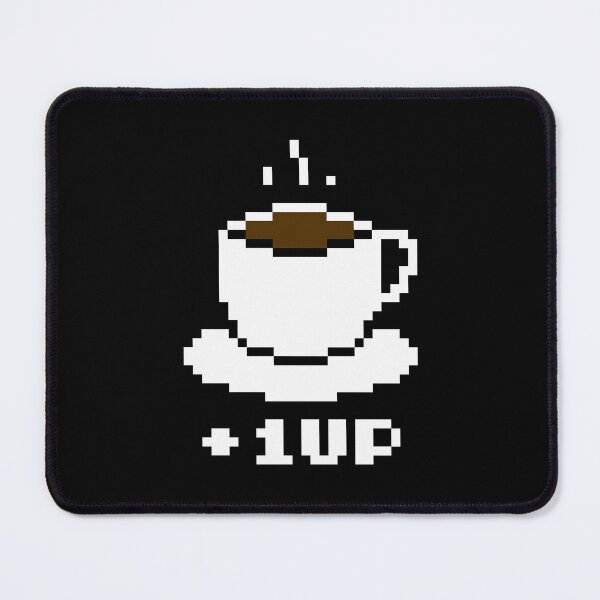 Item preview, +1UP Coffee Pixel Art designed and sold by Quilimo Studio.