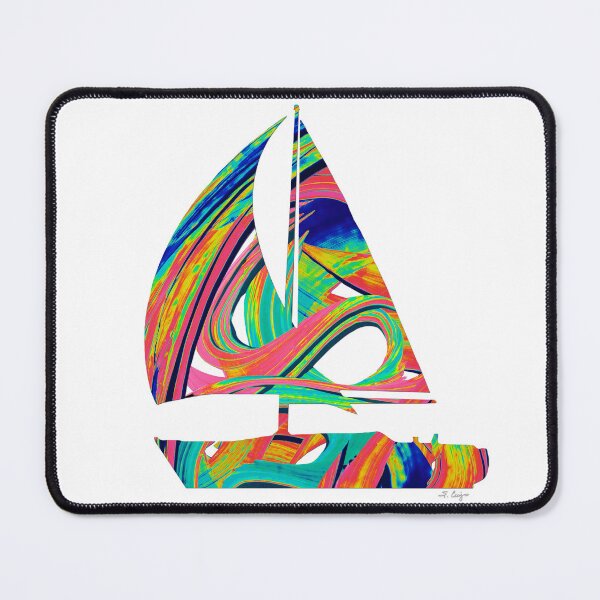 Item preview, Modern Colorful Sailboat Beachy Art 2 designed and sold by Sharon Cummings Art.