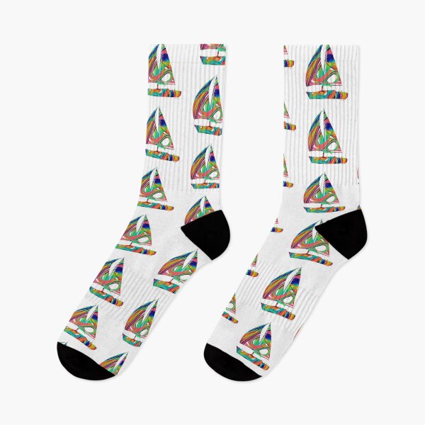 Item preview, Modern Colorful Sailboat Beachy Art 2 designed and sold by Sharon Cummings Art.