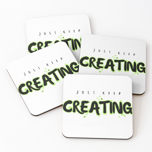 Item preview, Just Keep Creating - Inspire Your Journey - Motivational Design designed and sold by Capricorn Era.